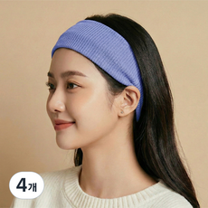 라라듀 탄성 스포츠 헤어밴드, 라일락, 4개