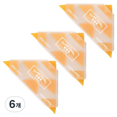 삼각 케이스 지우개, 옐로우, 6개