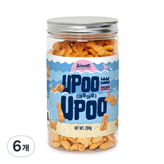 비스코티 어푸어푸 강아지 비스킷 200g, 연어, 6개