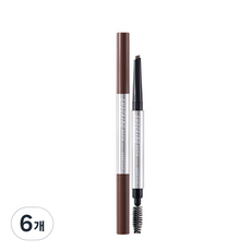토니모리 더쇼킹 브로우 이지플랫 아이브로우 오토펜슬 0.5g, 01 내추럴브라운, 6개