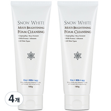 Beauty recipe 白雪公主多效亮白泡沫洗面乳, 180g, 4個
