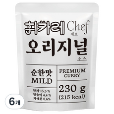 휘카레 셰프 오리지널 순한맛, 230g, 6개