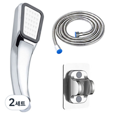 300孔增壓蓮蓬頭組, 銀色, 2套