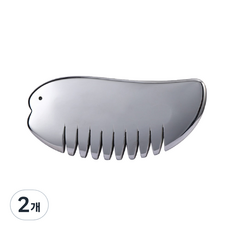 브릴리홈 테라헤르츠 원석 괄사 마사지 물고기 빗 BH1221-18, 2개
