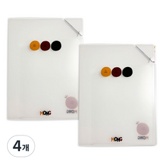 Langcat Mall Mong 雙口袋文件夾, 混合色, 4個