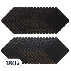 comet 家用強力黏著雙面魔鬼氈膠帶 方形 黑色, 180個