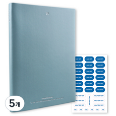 DASH&DOT 2025 日期型 Work & Week 專案計畫本, 5個, 煙燻藍