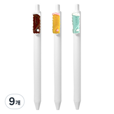 2Youngdesign 可愛零件餅乾中性筆 0.5mm, 9個, 隨機出貨