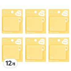 카카오프렌즈 리틀프렌즈 러블리 인덱스 점착 메모지, 무지, 40매, 12개