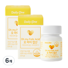 데일리원 오 마이 엽산 24g, 60정, 6개
