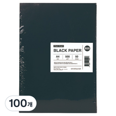 PaperAngel 많이 두꺼운 종이 A4 블랙 500g, 100개