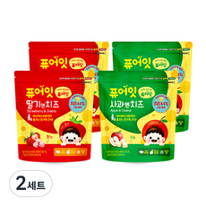 퓨어잇 내이브로 딸기엔치즈 16g x 2p + 사과엔치즈 16g x 2p, 딸기 + 치즈 혼합맛, 사과 + 치즈 혼합맛, 2세트