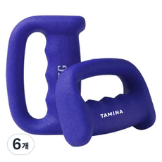 TAMINA SPORTS 高級握把式啞鈴 藍色, 1kg, 6個