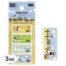 HWARANG 牧場橡皮擦5件組, 白色, 3套