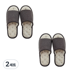 에버하우스 폭신한 소프트 쿠션거실화 2p, 다크그레이, 2세트