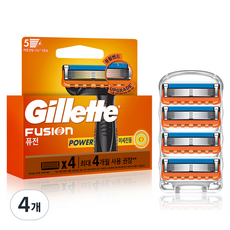 Gillette 吉列 正品鋒隱動力刮鬍刀片, 4個, 4入