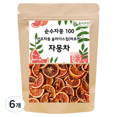 올리브잇 순수자몽100 건조 슬라이스칩 하프컷 자몽차, 50g, 6개, 1개입