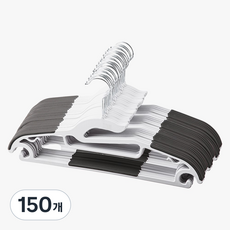 코멧 회전고리 논슬립 옷걸이, 화이트, 150개