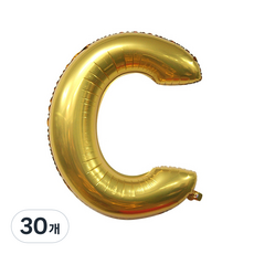 WOW PARTY KOREA 字母C氣球 小, 金色, 30個