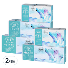 슈가랩 지구사랑 프리미엄 에코백 100매 대 + 중 2p + 소 2p, 2세트