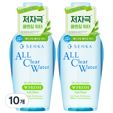센카 올 클리어 미셀라 포뮬러 프레시 N 클렌징 워터, 230ml, 10개