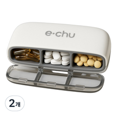 Moll&More 攜帶式旅行用藥盒 白色, 2個