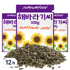 리프패럿 냠냠푸드 소동물 해바라기씨, 500g, 12개