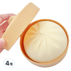 토브라인 만두 빵떡말랑이 스퀴시 장난감, 찐빵, 4개