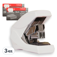 Analog Life 無重力釘書機 + 26/6號訂書針 2入組, 白色(釘書機), 3套