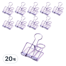 마켓A 금속 컬러 클립 집게 퍼플, S, 20개