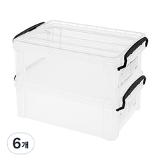 comet 韓國製多用途現代風11L收納箱, 6個, 透明