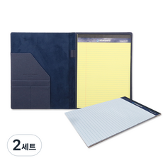꼼꼬미 클레이 바인더 B5 + 리갈패드 2종, 네이비(바인더), 옐로우, 화이트(리갈패드), 2세트