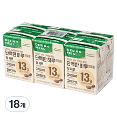 디자인밀 풀무원 단백한하루 렌틸콩 두유 당제로, 18개, 180ml