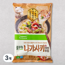 풀무원 나가사키식 짬뽕 우동 2인분, 437.4g, 3개