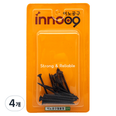 Innotime 木工用 黑色 粗牙螺絲 NIT305 20入, 4個