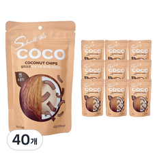 2次烘烤椰子脆片 巧克力風味, 40包, 40g