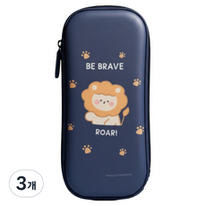 에브리굿 EVA 캐릭터 필통, 3개, 블루