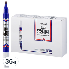 Tamsaa 油性麥克筆 圓頭, 藍色, 36個