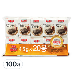 대천김 왕가 재래도시락김, 100개, 4.5g
