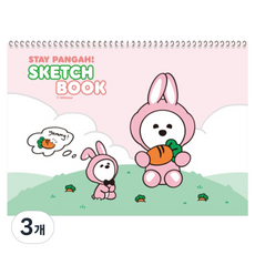양지사 여아용 기다려빵아 스케치북 3000, 랜덤 발송, 3개, B4, 32매
