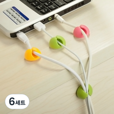 USB支架 單向纜線整理小物 6入, 隨機出貨, 6套