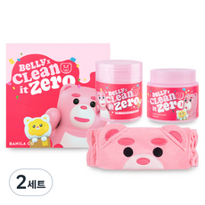 BANILA CO 芭妮蘭 Bellygom Edition Clean it Zero系列卸妝霜 180ml+爽膚棉 70片+洗臉髮帶禮盒組, 2組