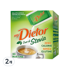 Mydietor Stevia 赤蘚糖醇甜味劑, 30g, 2個