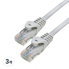 랜스타 CAT5E UTP 케이블 랜선 인터넷선 30M 연결잭 컴퓨터연결코드 컴퓨터연결선 연장선, LS-5UTPD-30MG, 3개