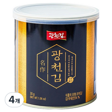 廣川海苔 名作罐裝海苔, 4個, 30g