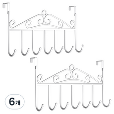 오마땅 클래식 문걸이 행거, 화이트, 6개