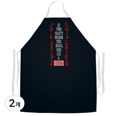 애티튜드에이프런즈 겟 미 어 비어 에이프런, 혼합 색상, 2개