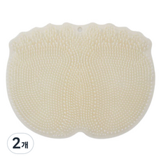 엣지프로 실리콘 풋 브러쉬 발세척 매트 풋클리너 화이트, 1개입, 2개