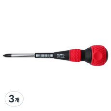VESSEL Tools 球型握把電工十字螺絲起子 220 75mm, 3個