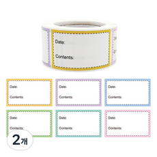 Starium 捲式小菜盒粉彩姓名標籤貼紙, 2個, 250入